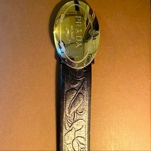 Men’s Prada Belt with Silver Buckle size 95/38